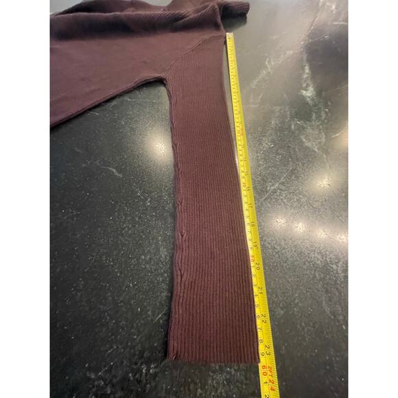 United States Sweaters Med chocolate brown ribbed turtle neck 100% Cotton - Picture 7 of 8
